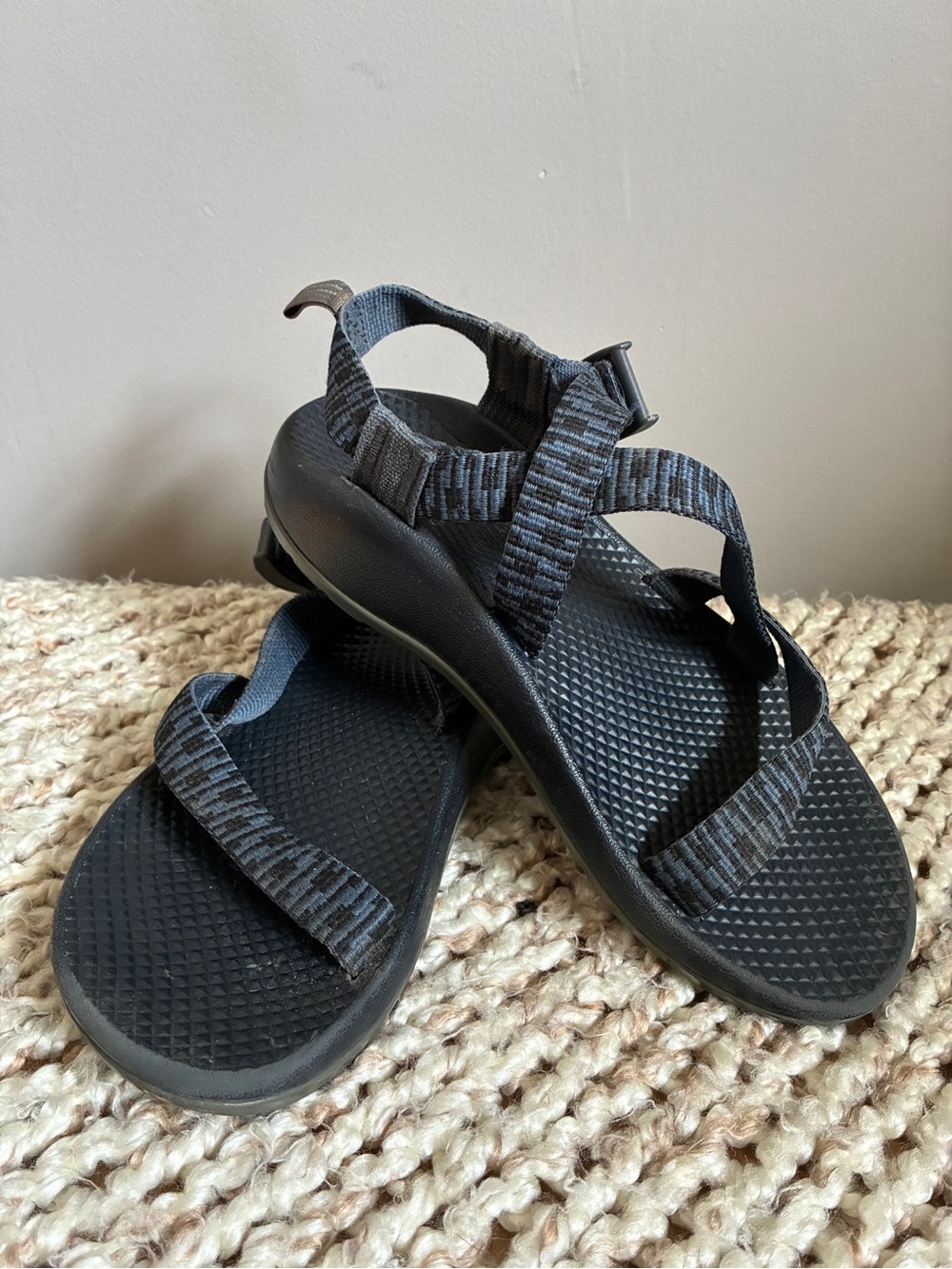 Chaco Sandals, black and navy strap (kids 4 / women’s 6)